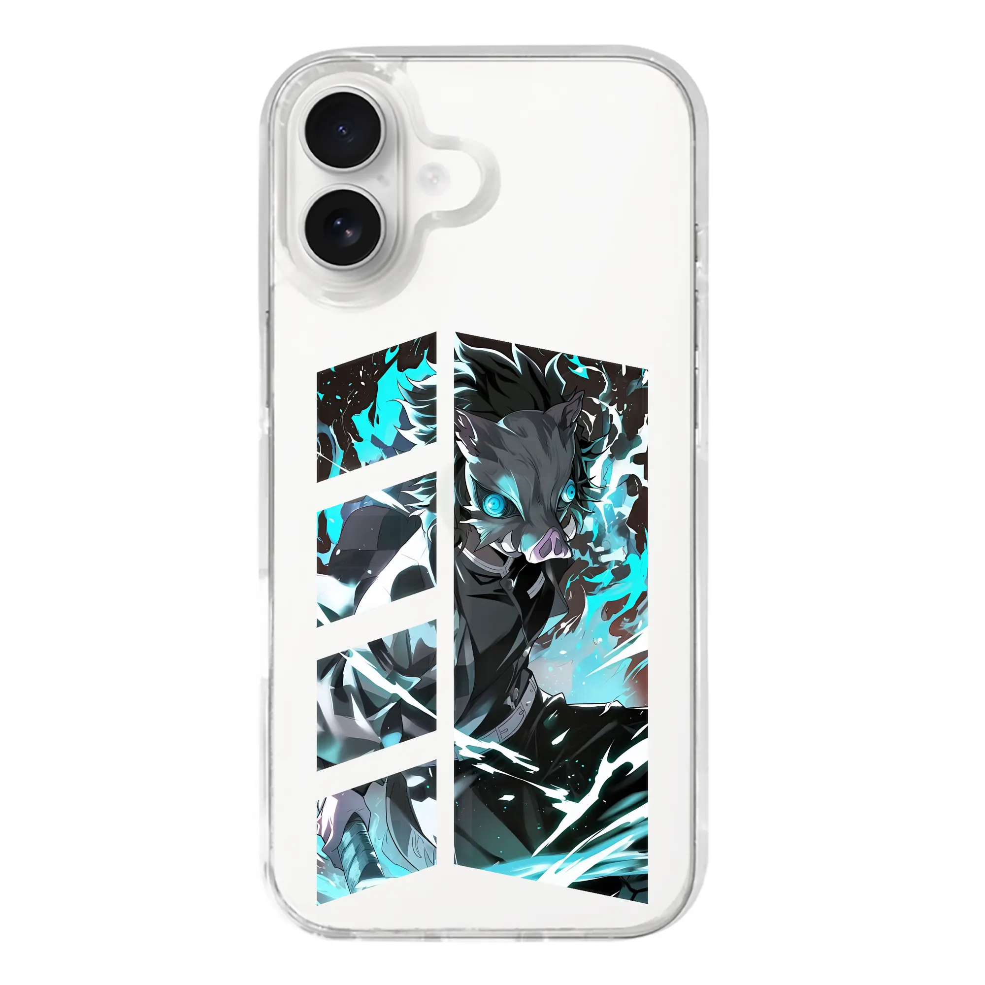 鬼滅の刃 グッズ,嘴平 伊之助 - iPhone 17シリーズ 透明スマホケース – 薄型・耐衝撃・精密フィット保護カバー